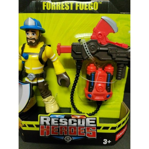 Fisher-Price Rescue Heroes Forrest Fuego 6-Inch Figure with Accessories Fun Toys - Picture 9 of 10